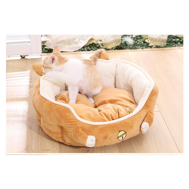 Lighteme Bell Print Cartoon Shape Pet Bed