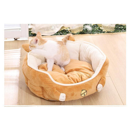 Lighteme Bell Print Cartoon Shape Pet Bed