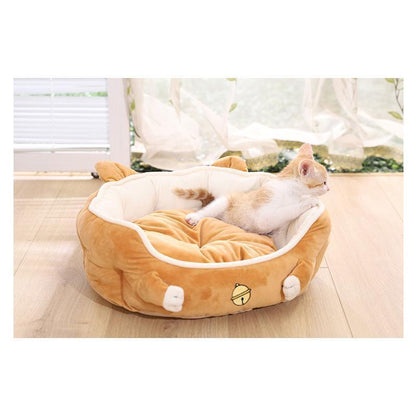 Lighteme Bell Print Cartoon Shape Pet Bed