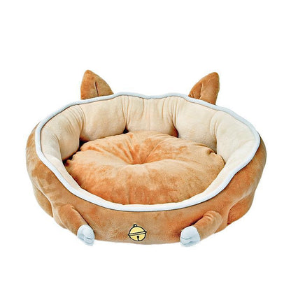 Lighteme Bell Print Cartoon Shape Pet Bed