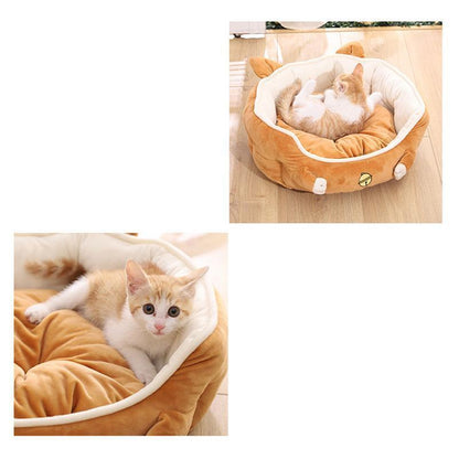 Lighteme Bell Print Cartoon Shape Pet Bed