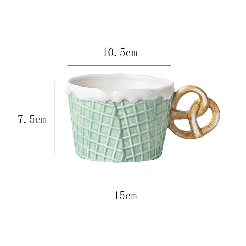 Lighteme Biscuit Ceramic Cup and Saucer
