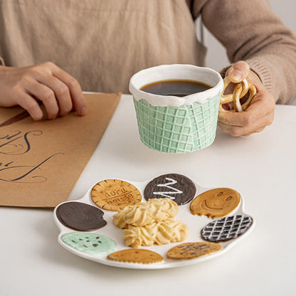 Lighteme Biscuit Ceramic Cup and Saucer