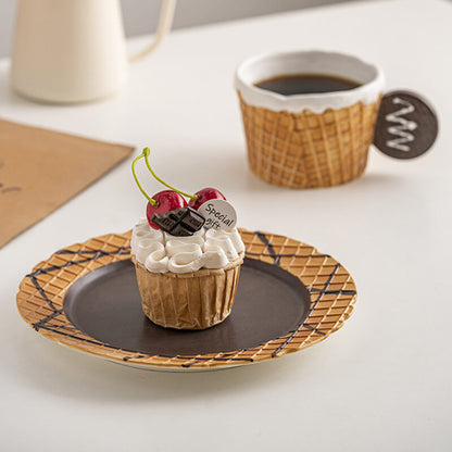 Lighteme Biscuit Ceramic Cup and Saucer