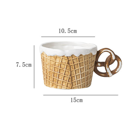 Lighteme Biscuit Ceramic Cup and Saucer