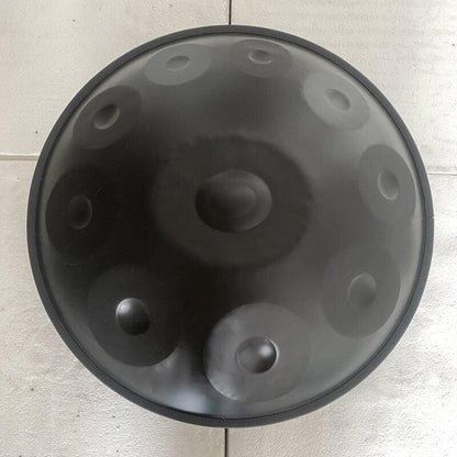 MiSoundofNature Custom Handpan Drum 22 Inch 10/10+2 Notes F3 Low Pygmy Scale Stainless Steel/Nitrided Steel Percussion Instrument
