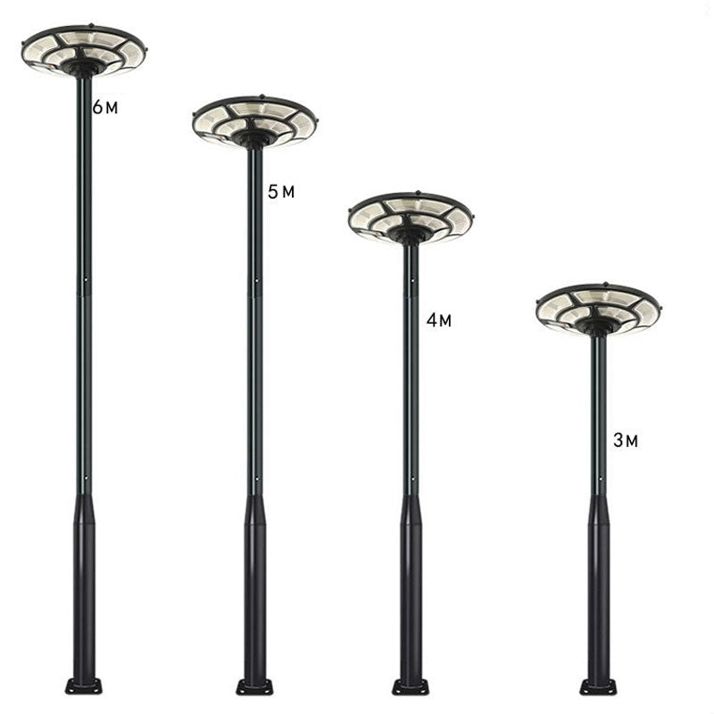 Lighteme 20Ft Commercial Grade Street/Parking/Flag Light Pole, Q235 Galvanized + Cage  1-Pack