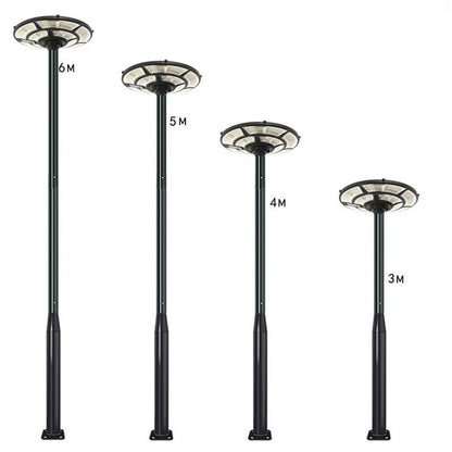 Lighteme 20Ft Commercial Grade Street/Parking/Flag Light Pole, Q235 Galvanized + Cage  1-Pack