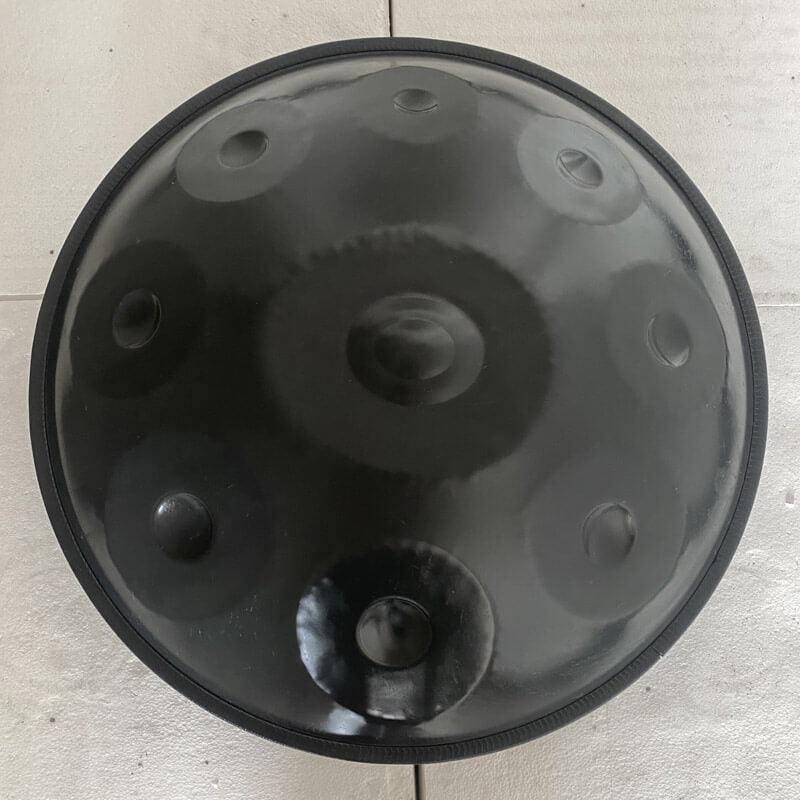 MiSoundofNature Custom Handpan Drum 22 Inch 9/9+2 Notes F3 Dorian Scale Stainless Steel/Nitrided Steel Percussion Instrument