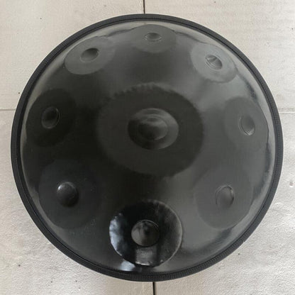MiSoundofNature Custom Handpan Drum 22 Inch 9/9+2 Notes F3 Dorian Scale Stainless Steel/Nitrided Steel Percussion Instrument