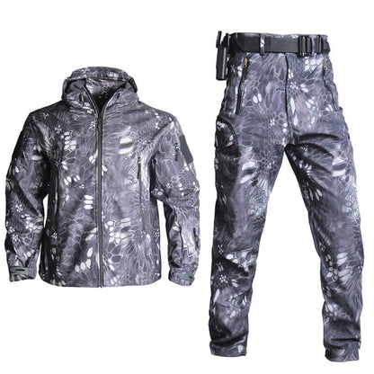 Lighteme Men's Softshell Clothing Suit Waterproof Tactical Uniform