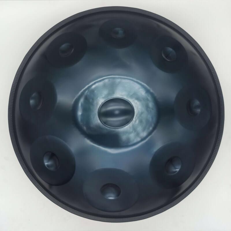 MiSoundofNature Custom Handpan Drum 22 Inch 9/9+2 Notes F3 Dorian Scale Stainless Steel/Nitrided Steel Percussion Instrument