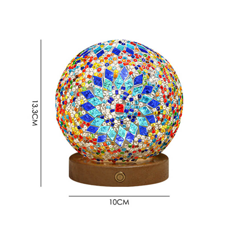 Lighteme Bohemian Style Creative Rechargeable Glass Table Lamp