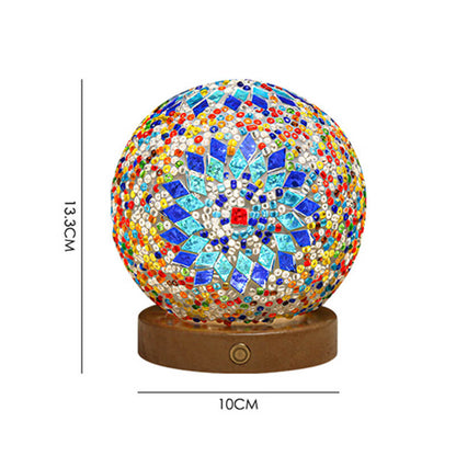 Lighteme Bohemian Style Creative Rechargeable Glass Table Lamp