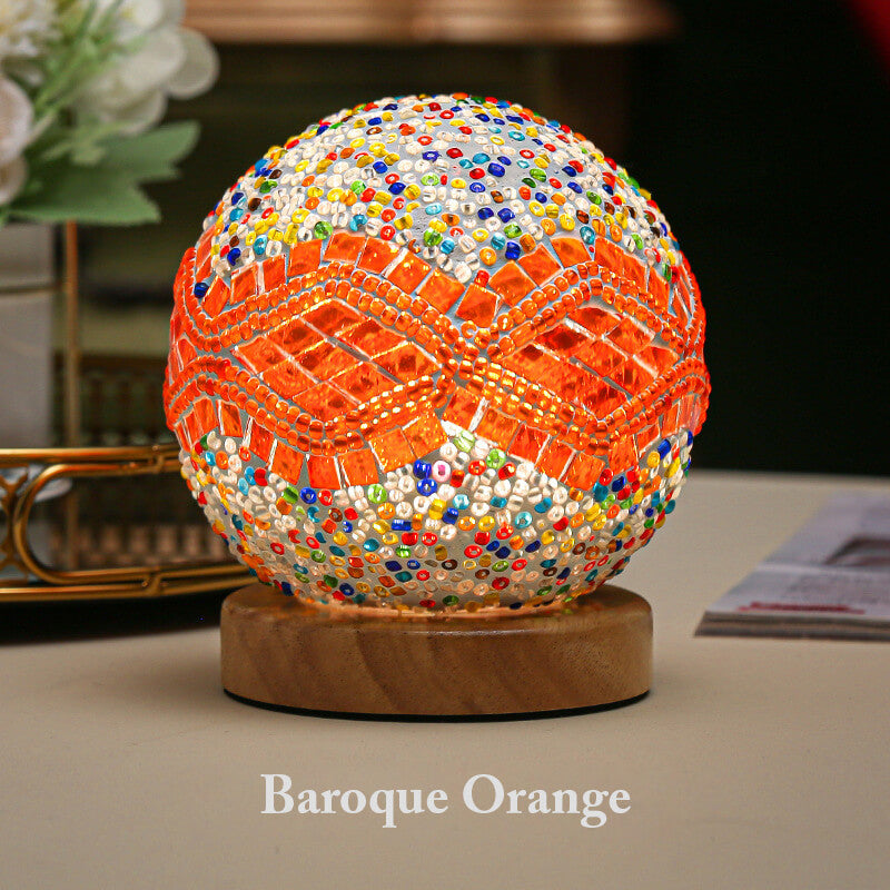 Lighteme Bohemian Style Creative Rechargeable Glass Table Lamp