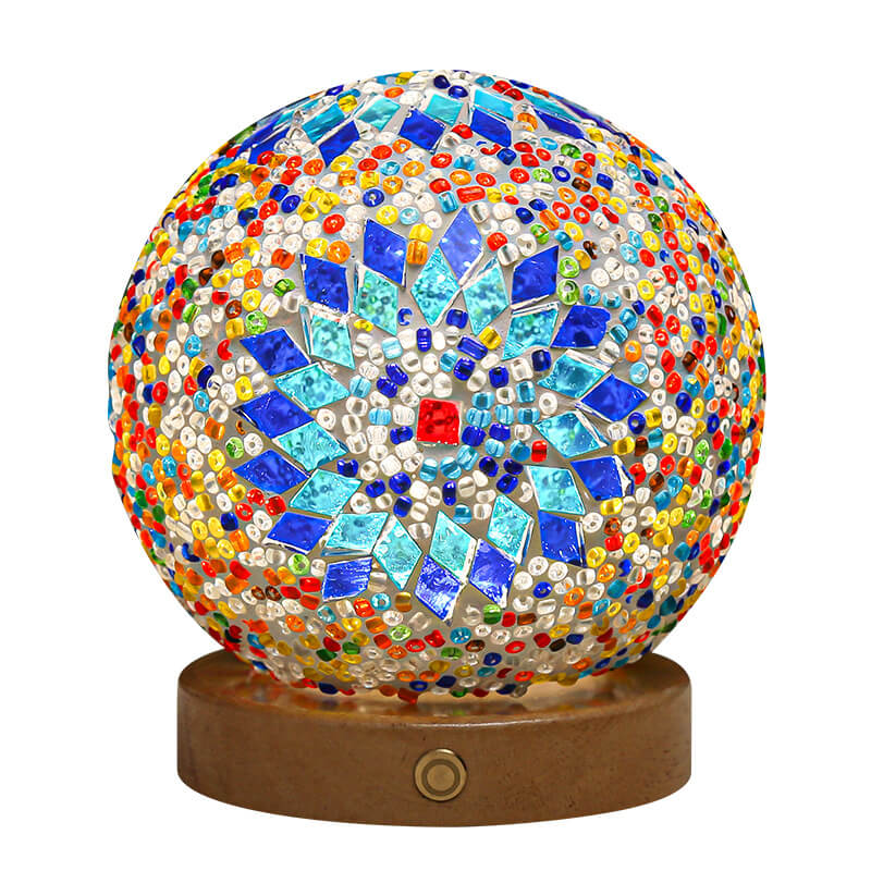 Lighteme Bohemian Style Creative Rechargeable Glass Table Lamp