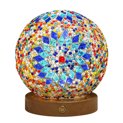 Lighteme Bohemian Style Creative Rechargeable Glass Table Lamp