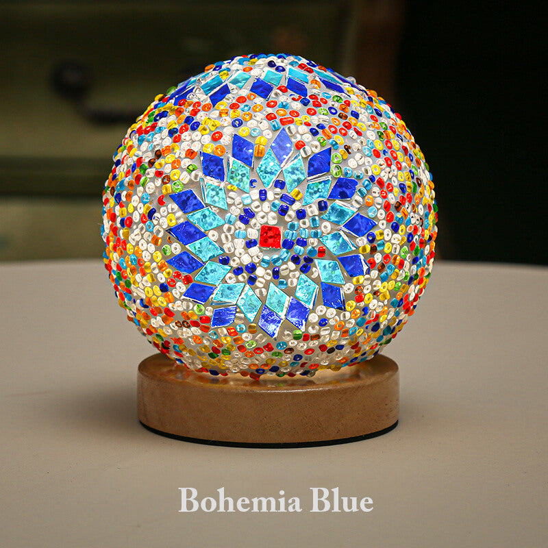 Lighteme Bohemian Style Creative Rechargeable Glass Table Lamp