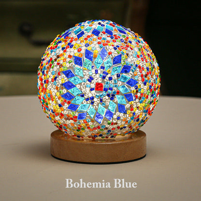 Lighteme Bohemian Style Creative Rechargeable Glass Table Lamp