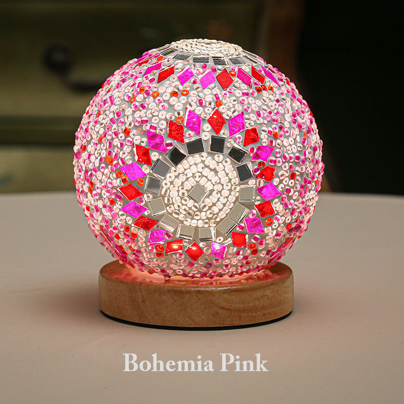 Lighteme Bohemian Style Creative Rechargeable Glass Table Lamp