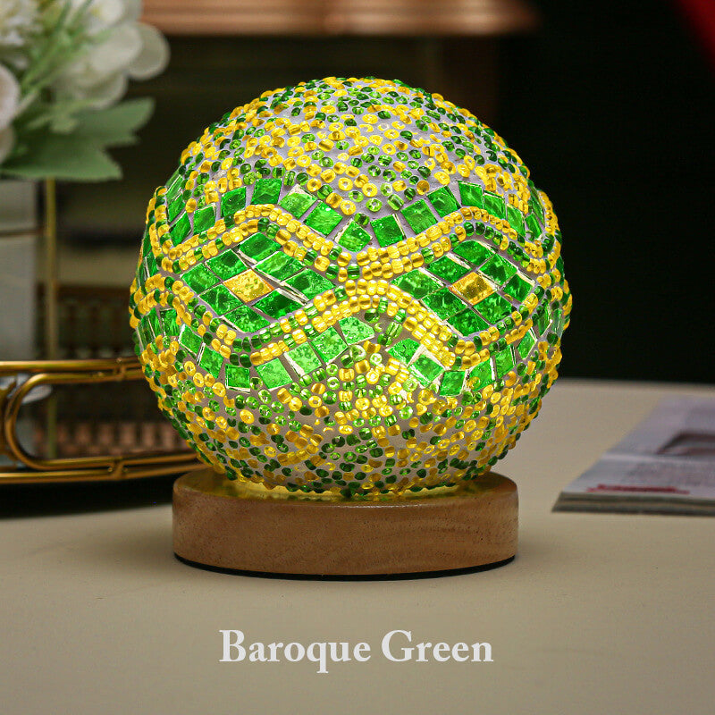 Lighteme Bohemian Style Creative Rechargeable Glass Table Lamp
