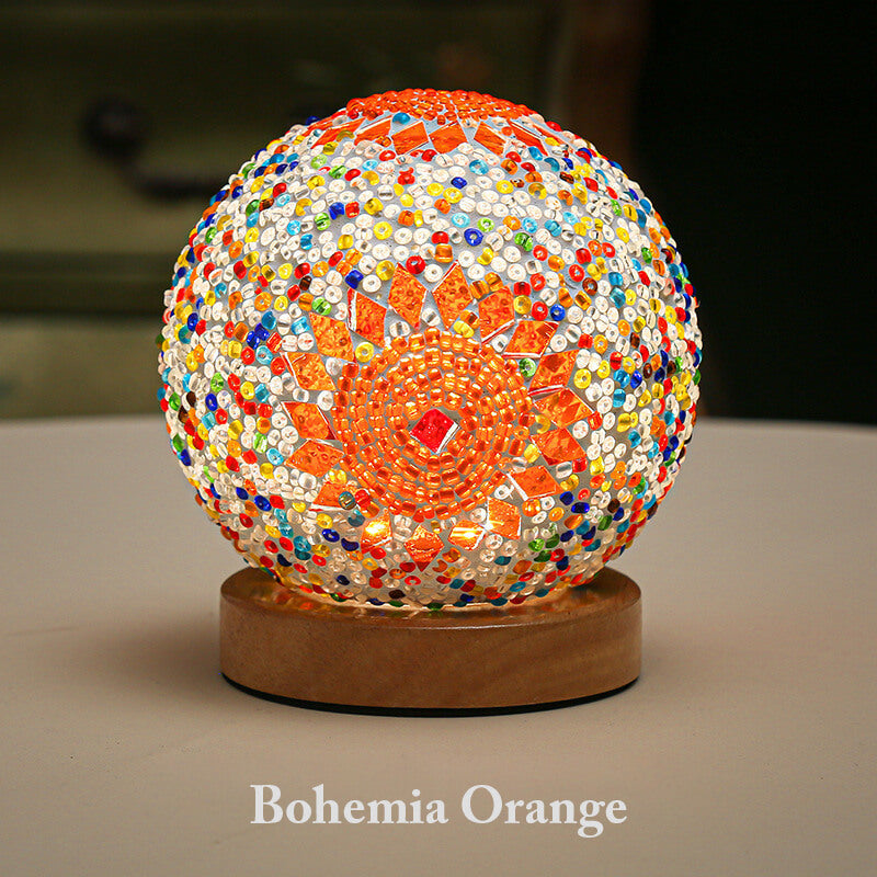 Lighteme Bohemian Style Creative Rechargeable Glass Table Lamp