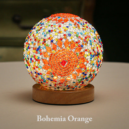 Lighteme Bohemian Style Creative Rechargeable Glass Table Lamp