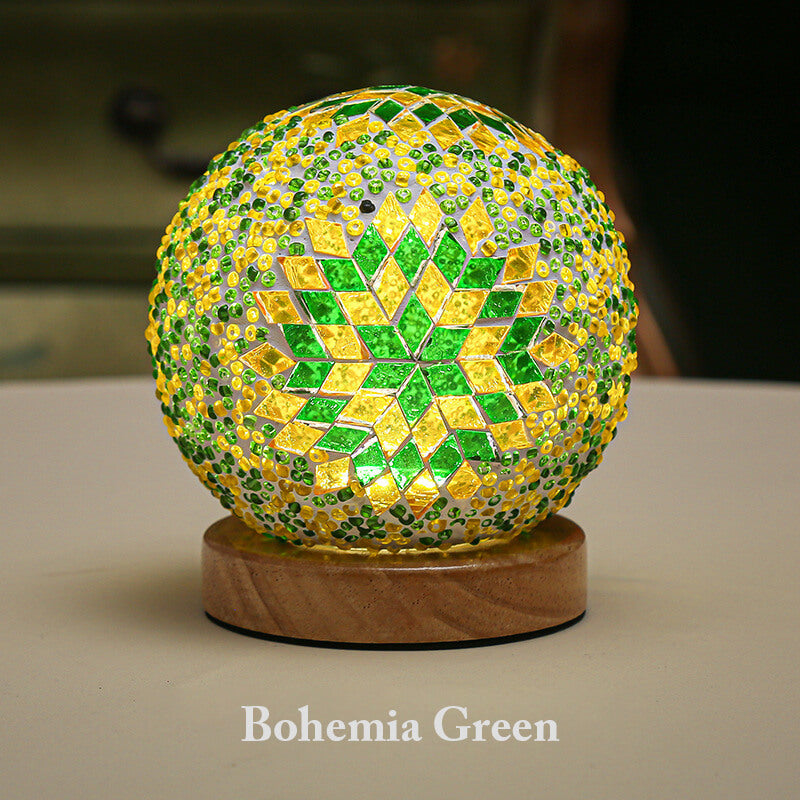 Lighteme Bohemian Style Creative Rechargeable Glass Table Lamp
