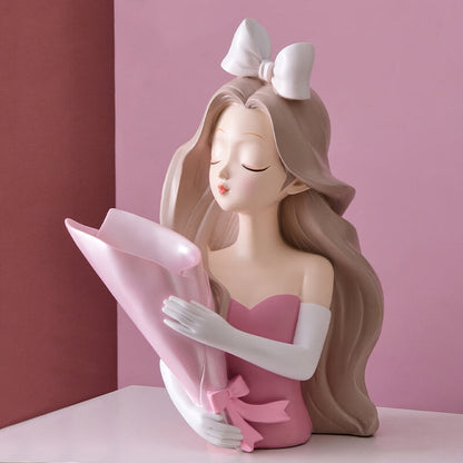 Lighteme Bouquet Girl Resin Decoration