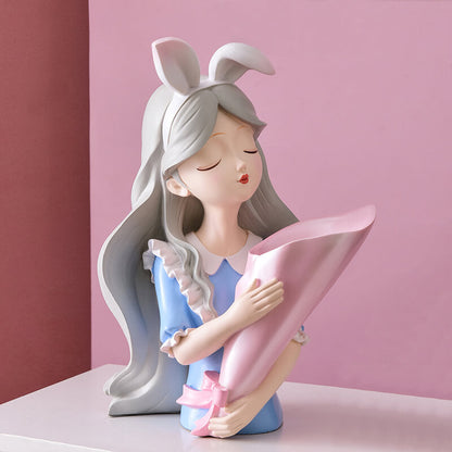 Lighteme Bouquet Girl Resin Decoration