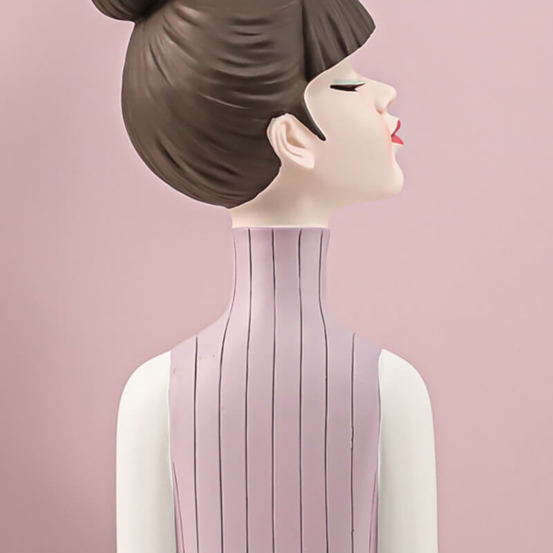 Lighteme Braid Girl Resin Decoration