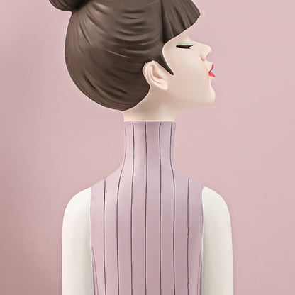 Lighteme Braid Girl Resin Decoration
