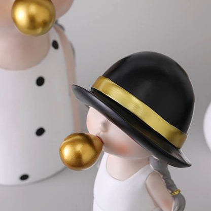 Lighteme Bubble Blowing Girl Resin Ornament