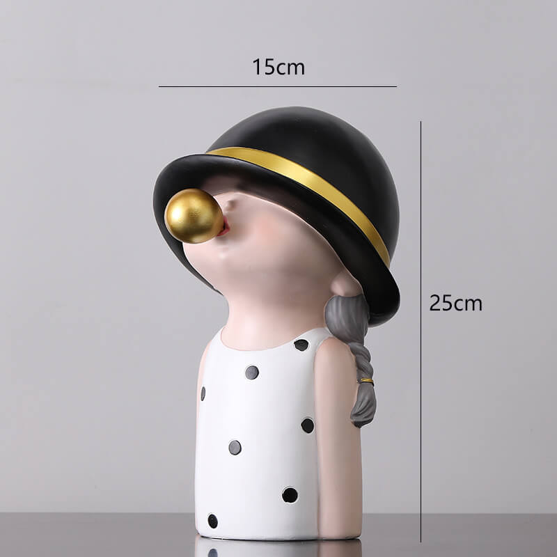 Lighteme Bubble Blowing Girl Resin Ornament
