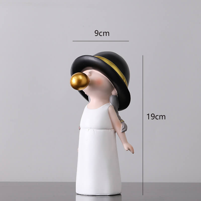 Lighteme Bubble Blowing Girl Resin Ornament