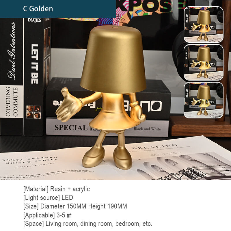 Lighteme Little Golden Man Touch-Lade-Schreibtischlampe