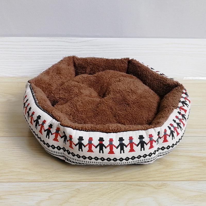Lighteme Canvas Puppy Kitten Winter Detachable Bed (2 colors & 3 sizes)
