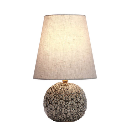 Lighteme Carved Flower Ceramic Table Lamp