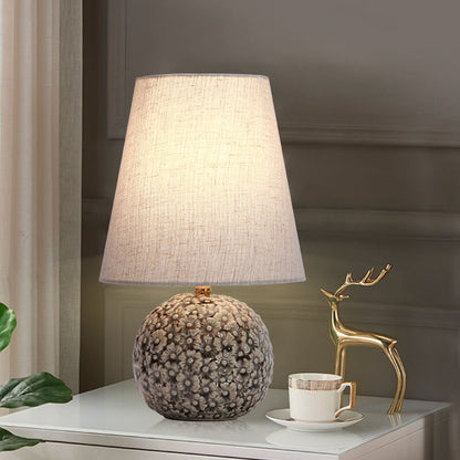 Lighteme Carved Flower Ceramic Table Lamp