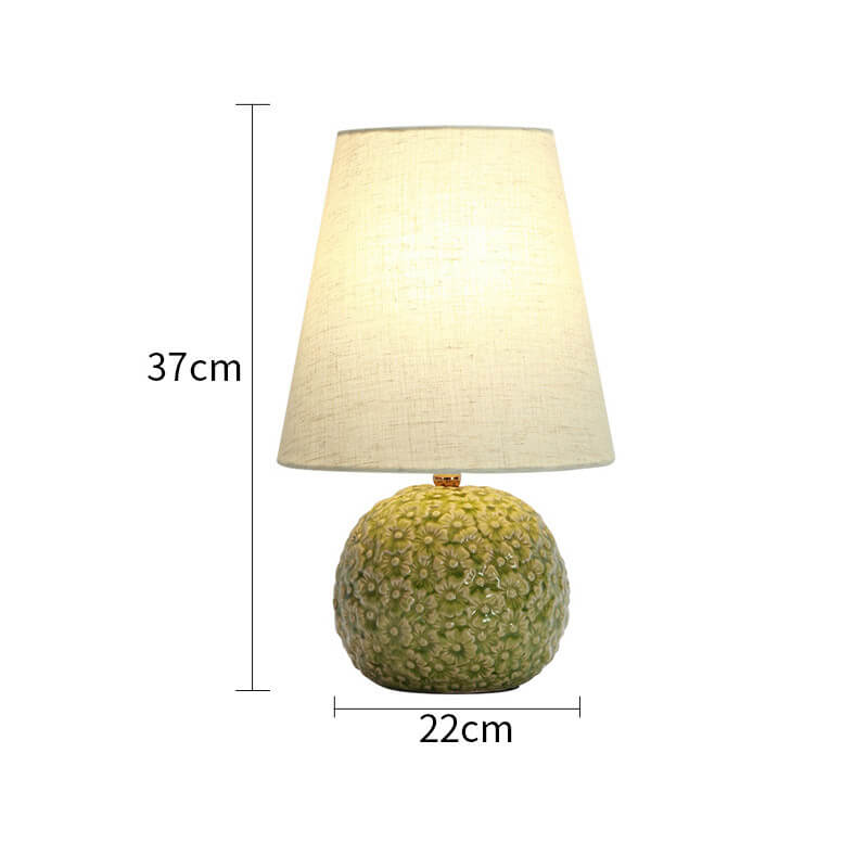 Lighteme Carved Flower Ceramic Table Lamp