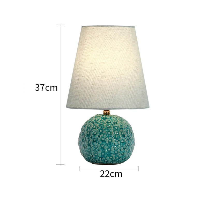 Lighteme Carved Flower Ceramic Table Lamp