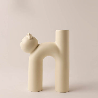 Lighteme Cat Shape Ceramic Vase