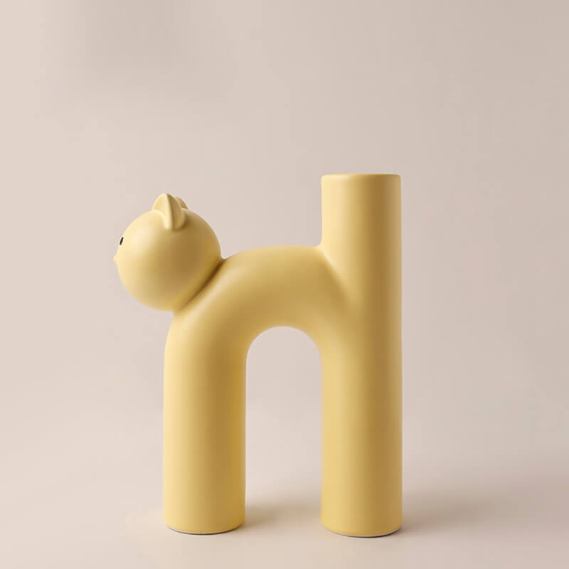 Lighteme Cat Shape Ceramic Vase