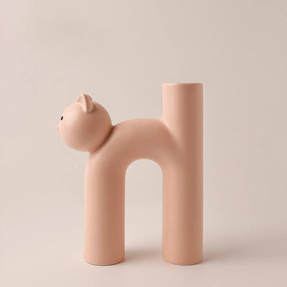 Lighteme Cat Shape Ceramic Vase