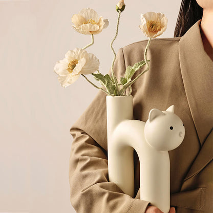 Lighteme Cat Shape Ceramic Vase