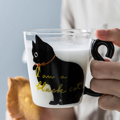 Lighteme Cat Tail Handle Glass Cup