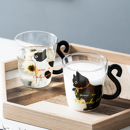 Lighteme Cat Tail Handle Glass Cup