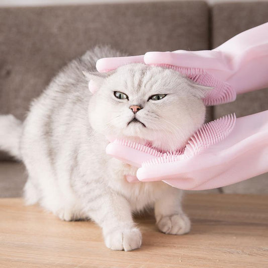 Lighteme Cat Bath Hair Removal Tool Massage Glove (2 colors)