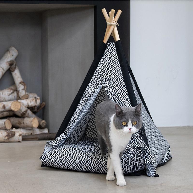 Lighteme Cat Tent  Wood Bracket Teepee