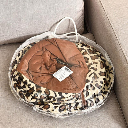 Lighteme Cat Tunnel Leopard Print Crinkly 3 Ways Toy